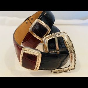 Brighton 23903 Dark Brown Black Leather Belt SMALL